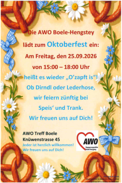 Oktoberfest im AWO-Treff Boele