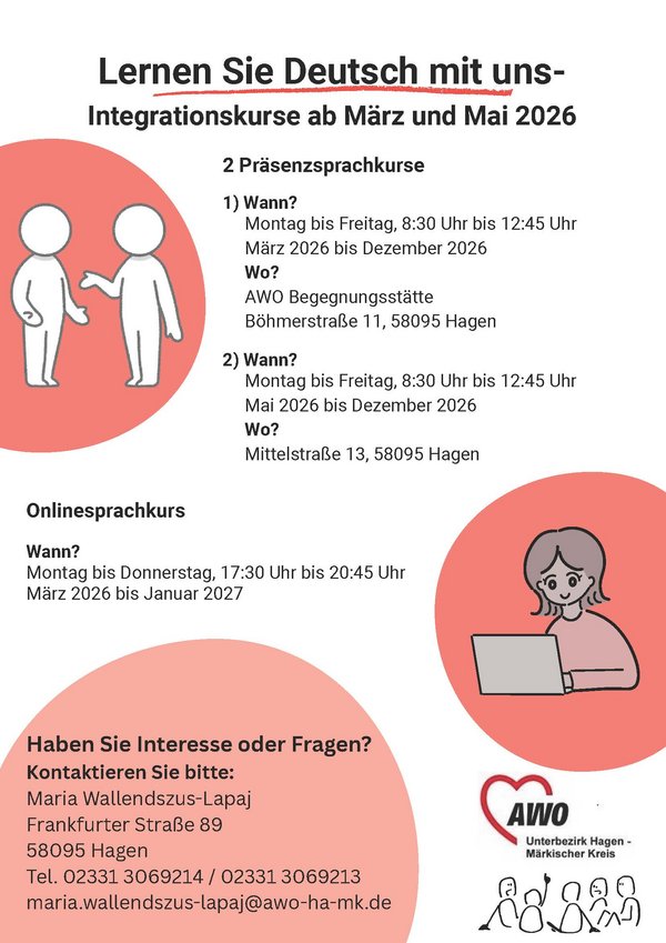Handzettel Integrationskurse 2026