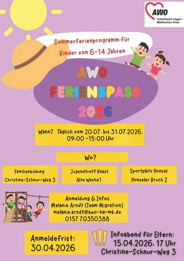 Plakat Ferienspaß 2026